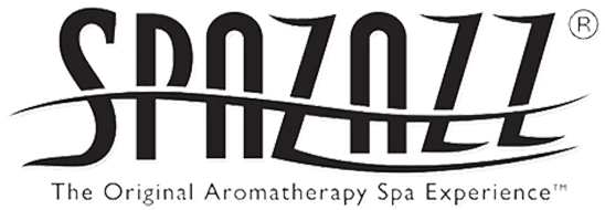 SpaZazz aromatherapy spa crystals logo sold for hot tubs in Topeka, Kansas.
